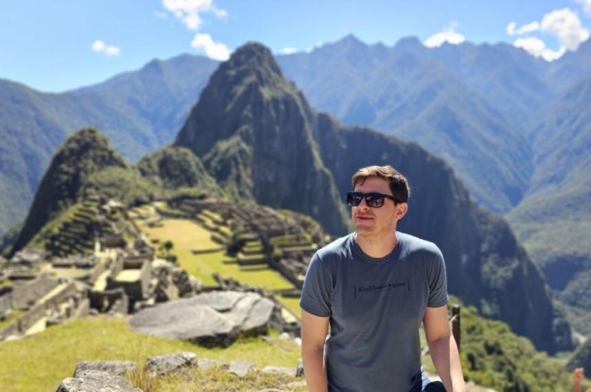 Vista de Machu Picchu no Peru