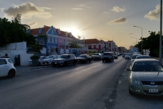 Rua de Willemstad em Curaçao