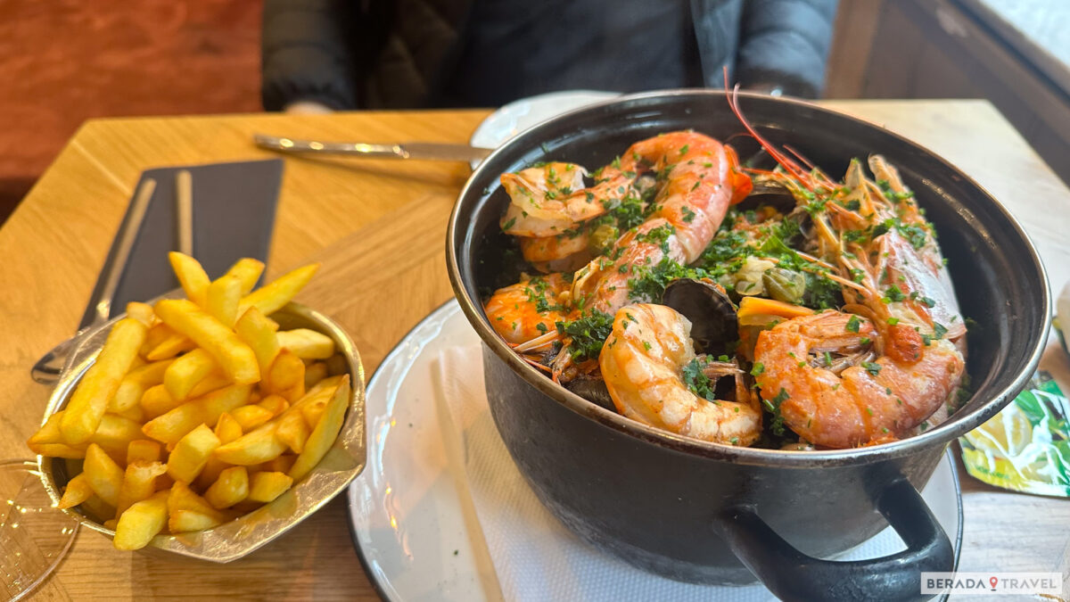 Moules-Frites com camarão