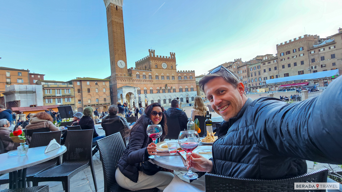 Brindisi a Siena, in Toscana