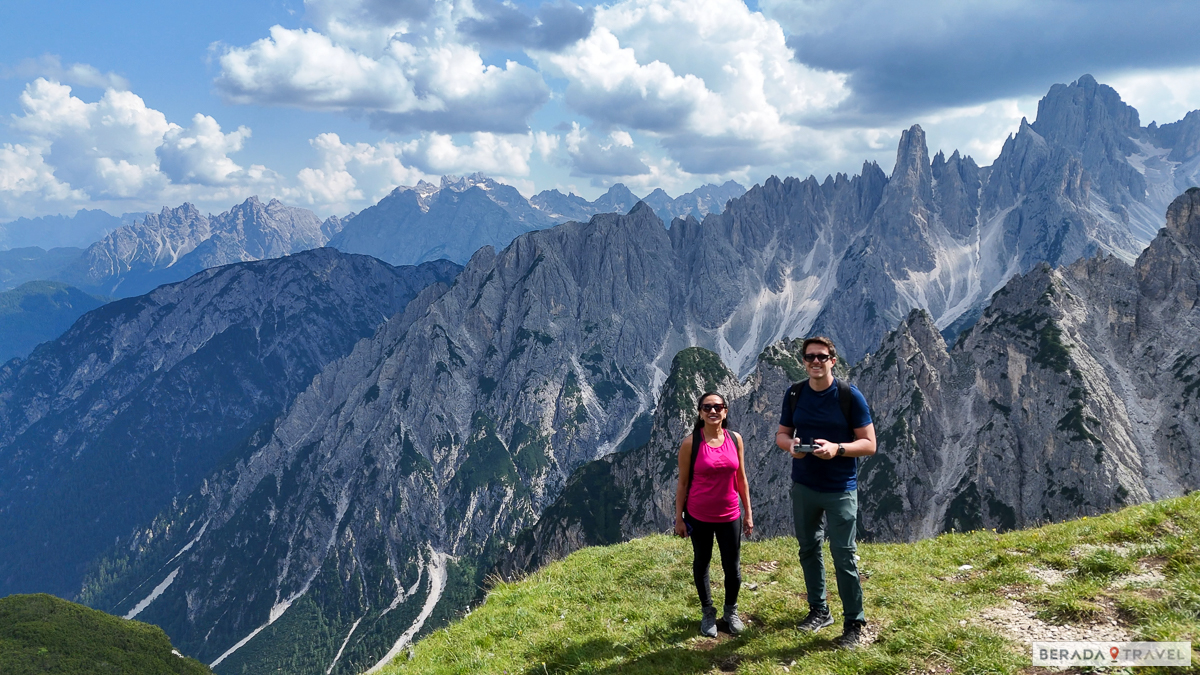 View to the right just after leaving Rifugio Auronzo