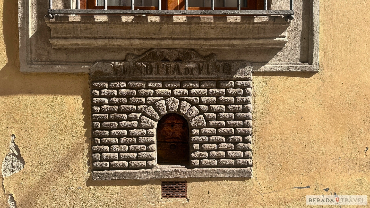 “Buchette del vino” or wine window in Florence